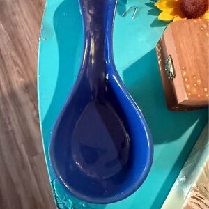 Blue Ceramic Spoon Rest